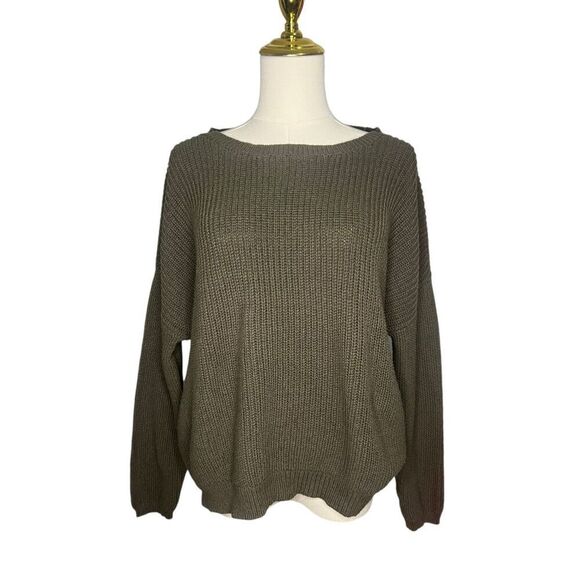 Pins & Needles Anthropologie Olive Green Knit Sweater Women’s Small - Picture 1 of 7